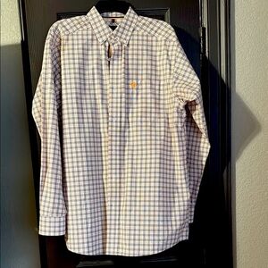 Ariat Blue and White Casual Button Down Shirt